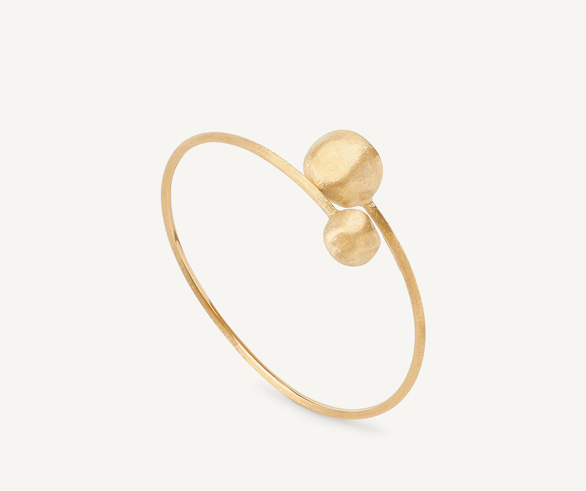 18K Yellow Gold Flexible Bangle With Large Beads – Marco Bicego