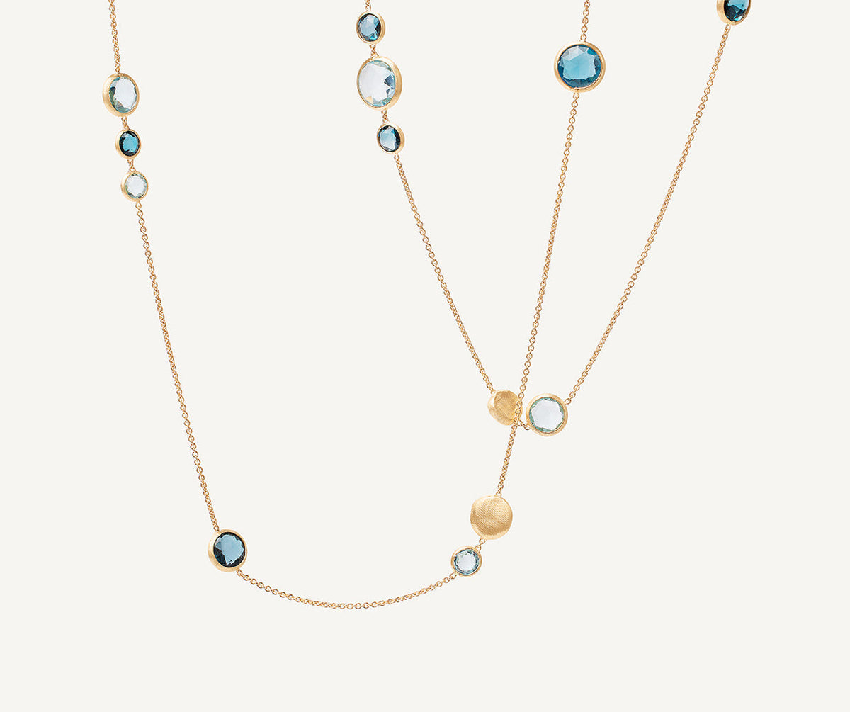 18K Yellow Gold Long Mixed Topaz Necklace – Marco Bicego