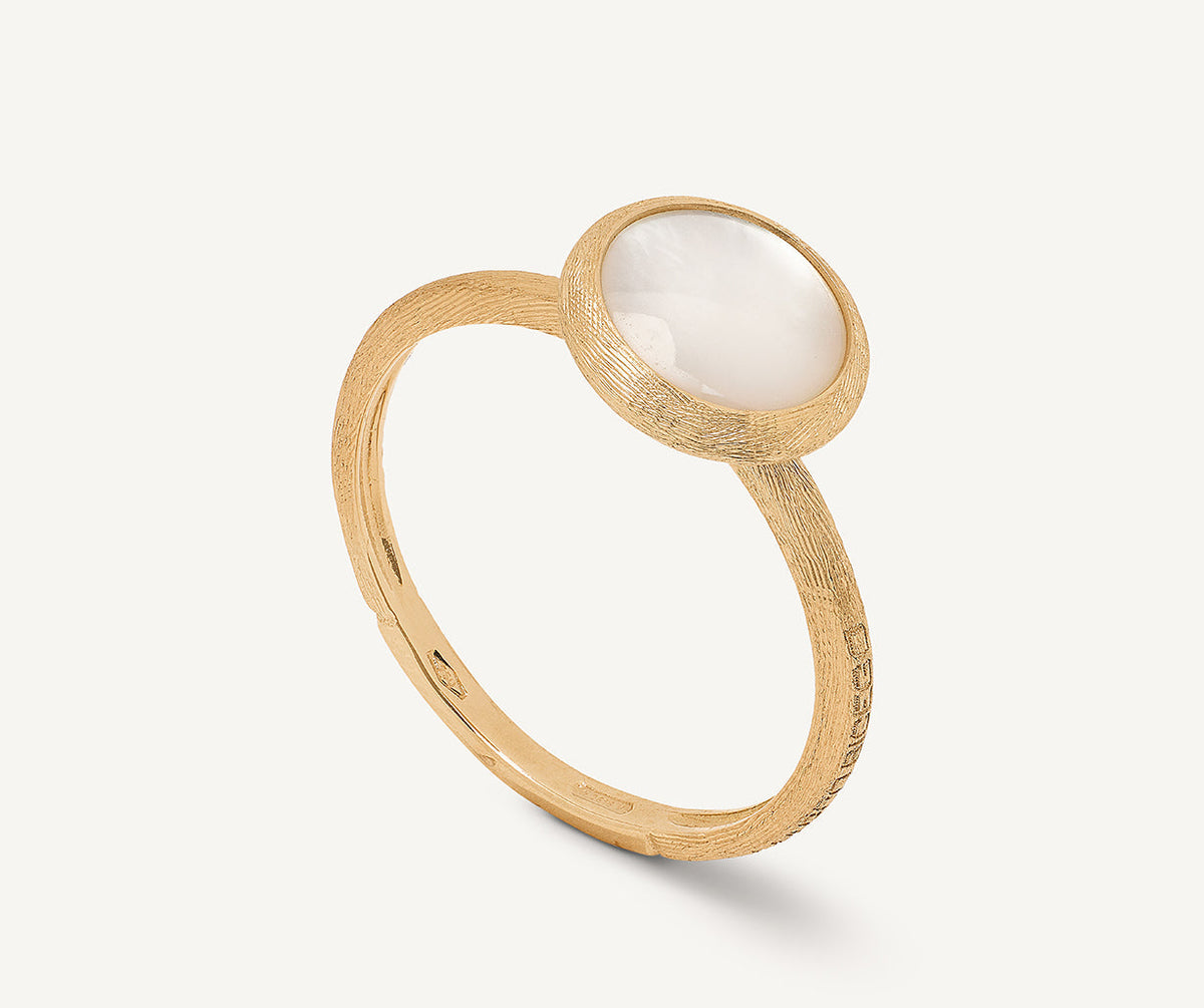 18K Yellow Gold Mother of Pearl Stackable Ring – Marco Bicego