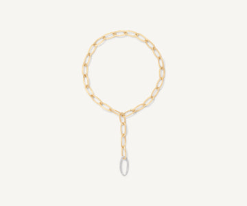 JAIPUR GOLD 18K Yellow Gold Convertible Oval Link Lariat With Pavé Diamonds CB2667_B_YW_Q6