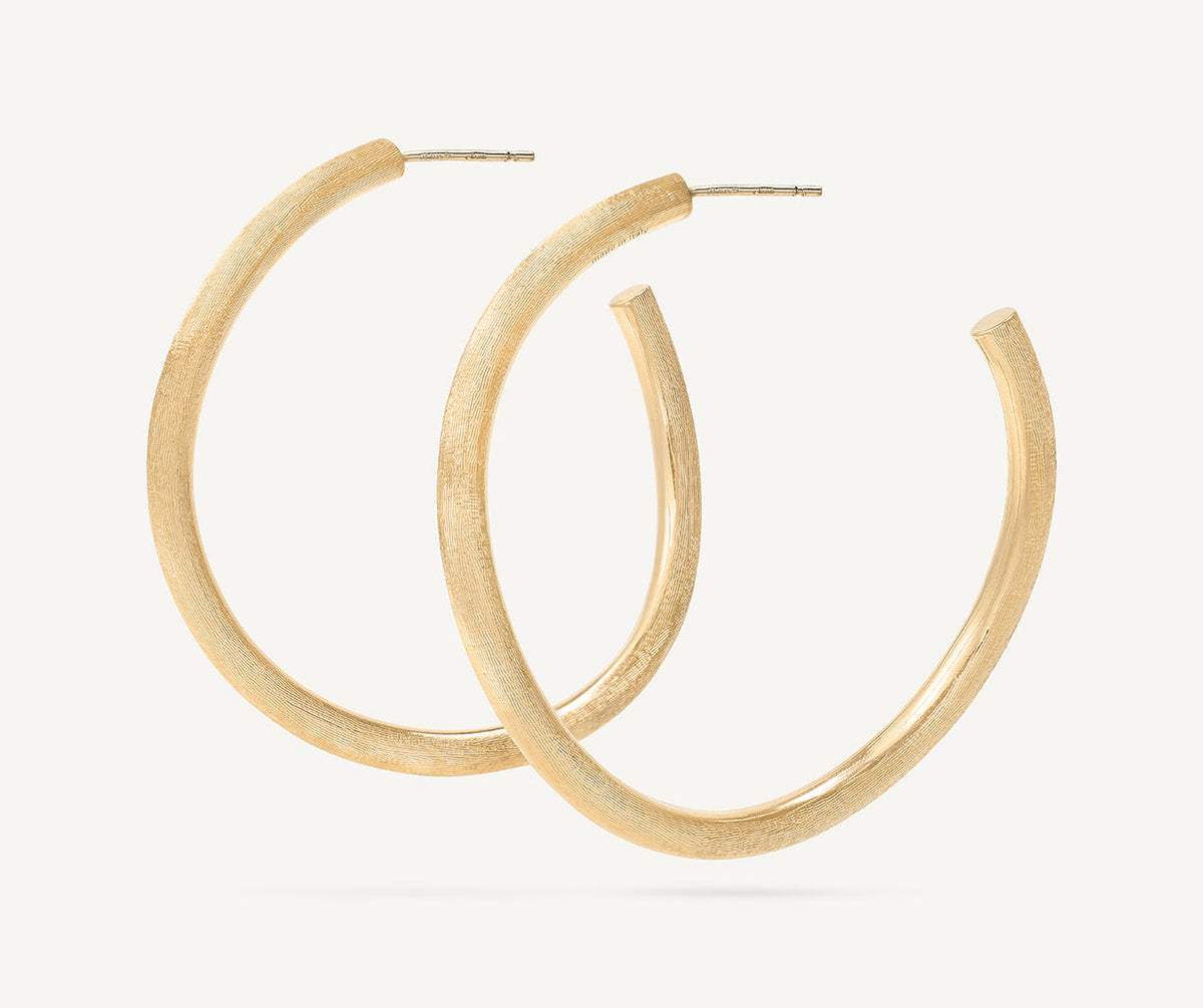 18K Yellow Gold Hoops, 1.55