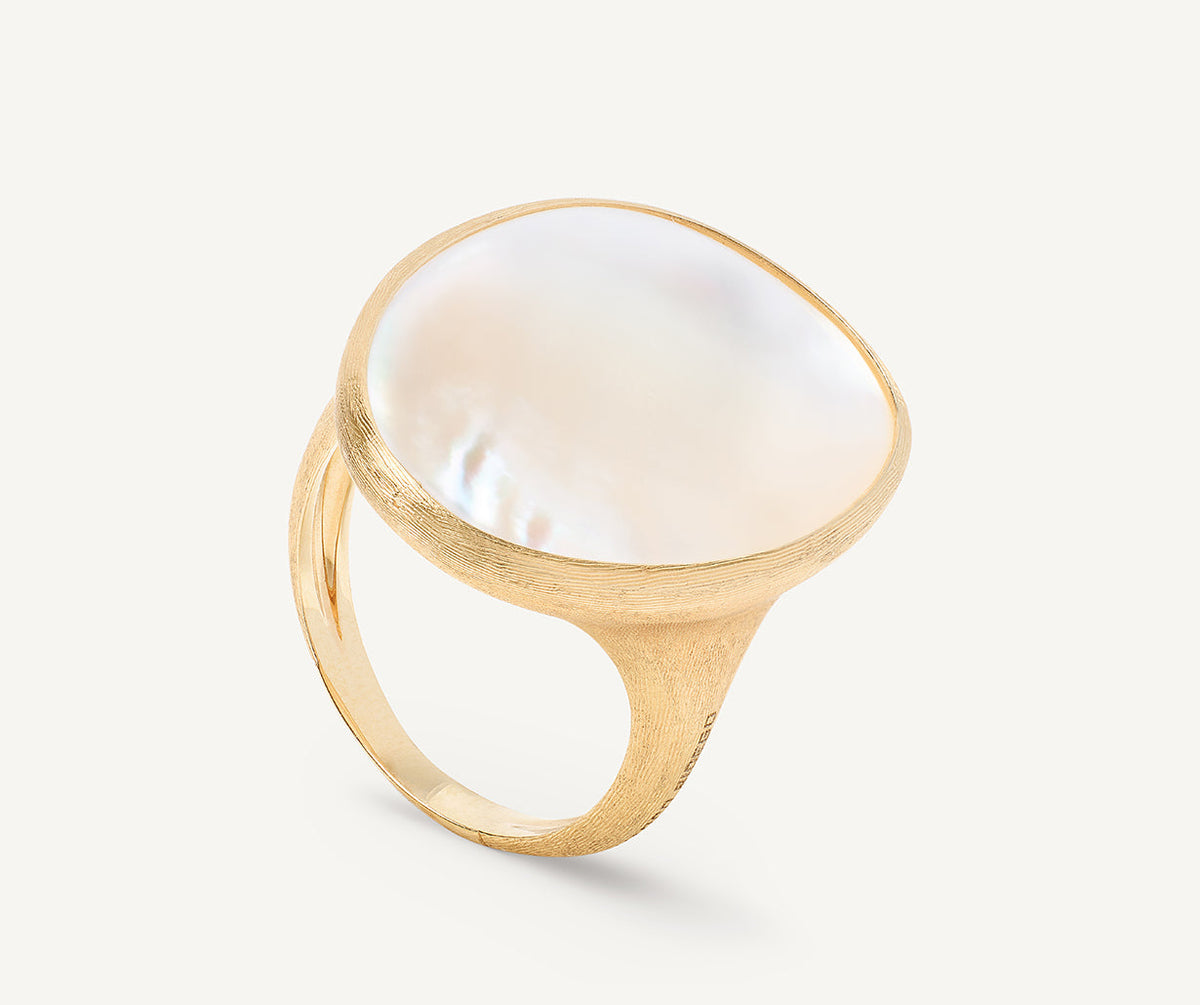 18K Yellow Gold Mother of Pearl Cocktail Ring – Marco Bicego