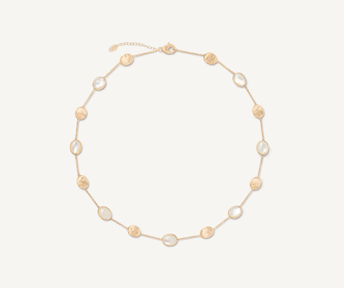 18K Yellow Gold Short Necklace with Mother of Pearl – Marco Bicego