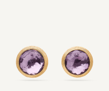 18K Yellow Gold Amethyst Stud Earrings OB957_AL01_Y_02