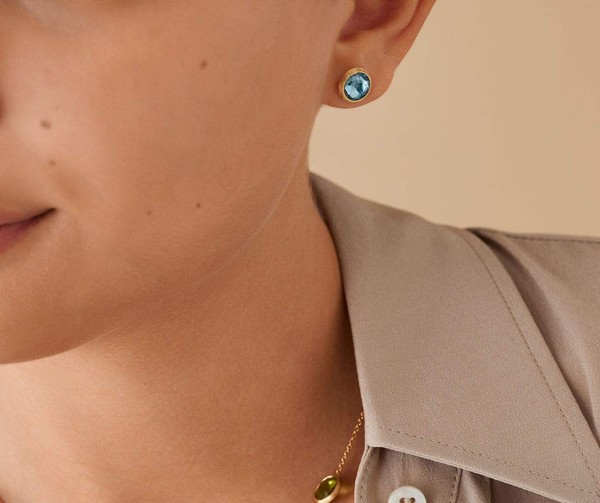ピアス Sterling Silver, 18K Yellow Gold & Blue Topaz Stud Earrings Effy Sterling Silver Yellow Gold Topaz Earrings - Runway Catalog