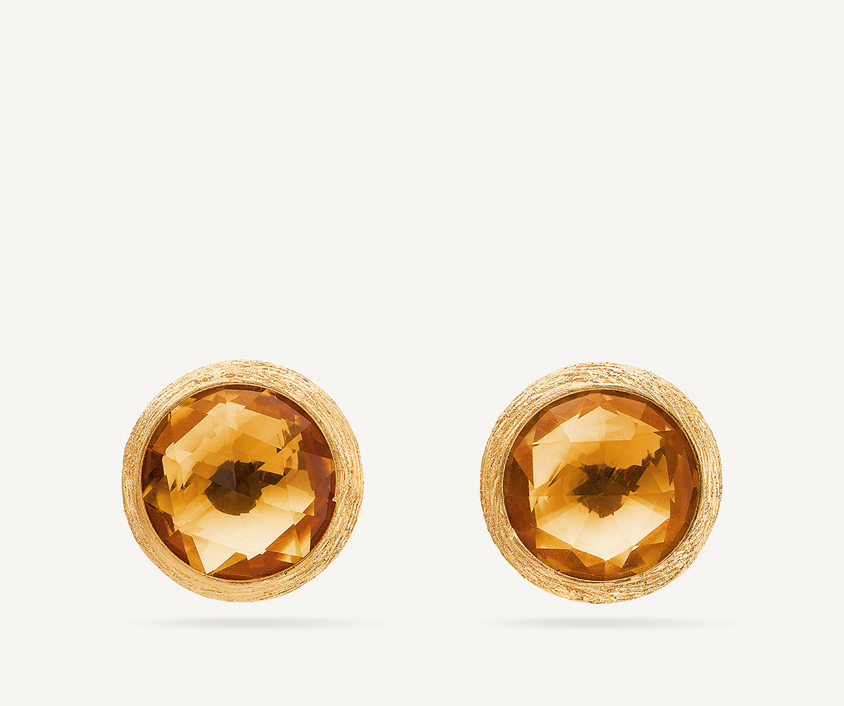 eRiNGo　0331 18K Yellow Gold Flower Statement Earrings with Diamonds