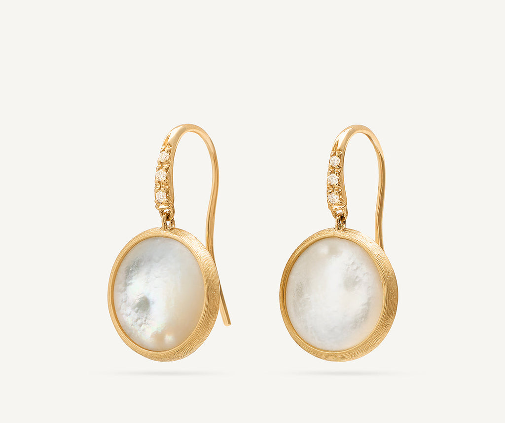 18K Yellow Gold Mother of Pearl Drop Earrings with Diamonds OB1739-AB_MPW_Y_02