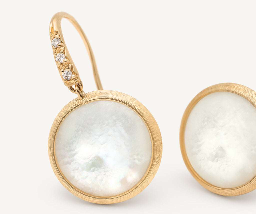 18K Yellow Gold Mother of Pearl Drop Earrings with Diamonds OB1739-AB_MPW_Y_02