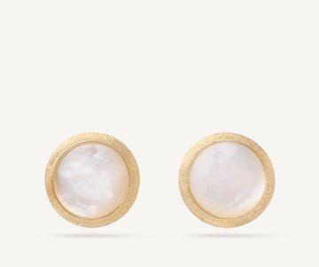 18K Yellow Gold Mother of Pearl Stud Earrings OB957_MPW_Y_02