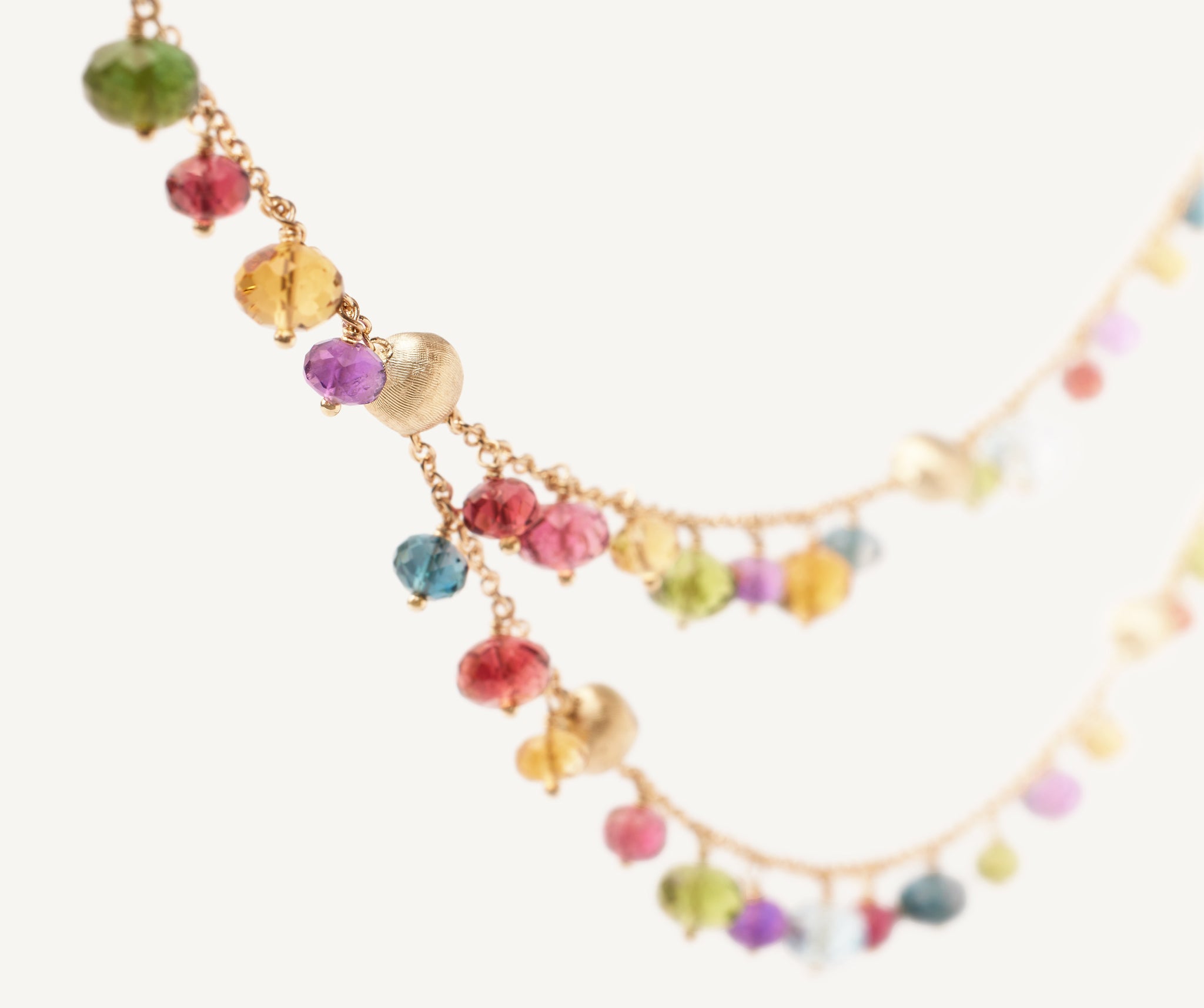 18K Yellow Gold 2-Strand Mixed Gemstone Necklace – Marco Bicego