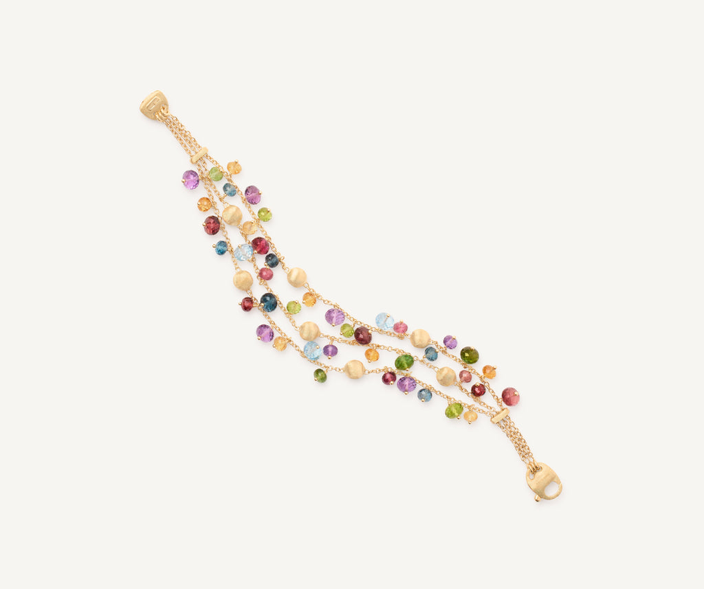 AFRICA 18K Yellow Gold 3-Strand Mixed Gemstone Bracelet BB2782_MIX02_Y_02