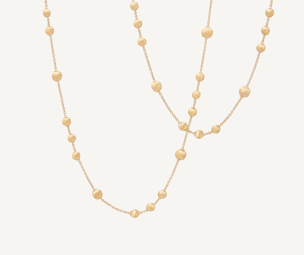 AFRICA 18K Yellow Gold Bead Long Necklace CB2831__Y_02