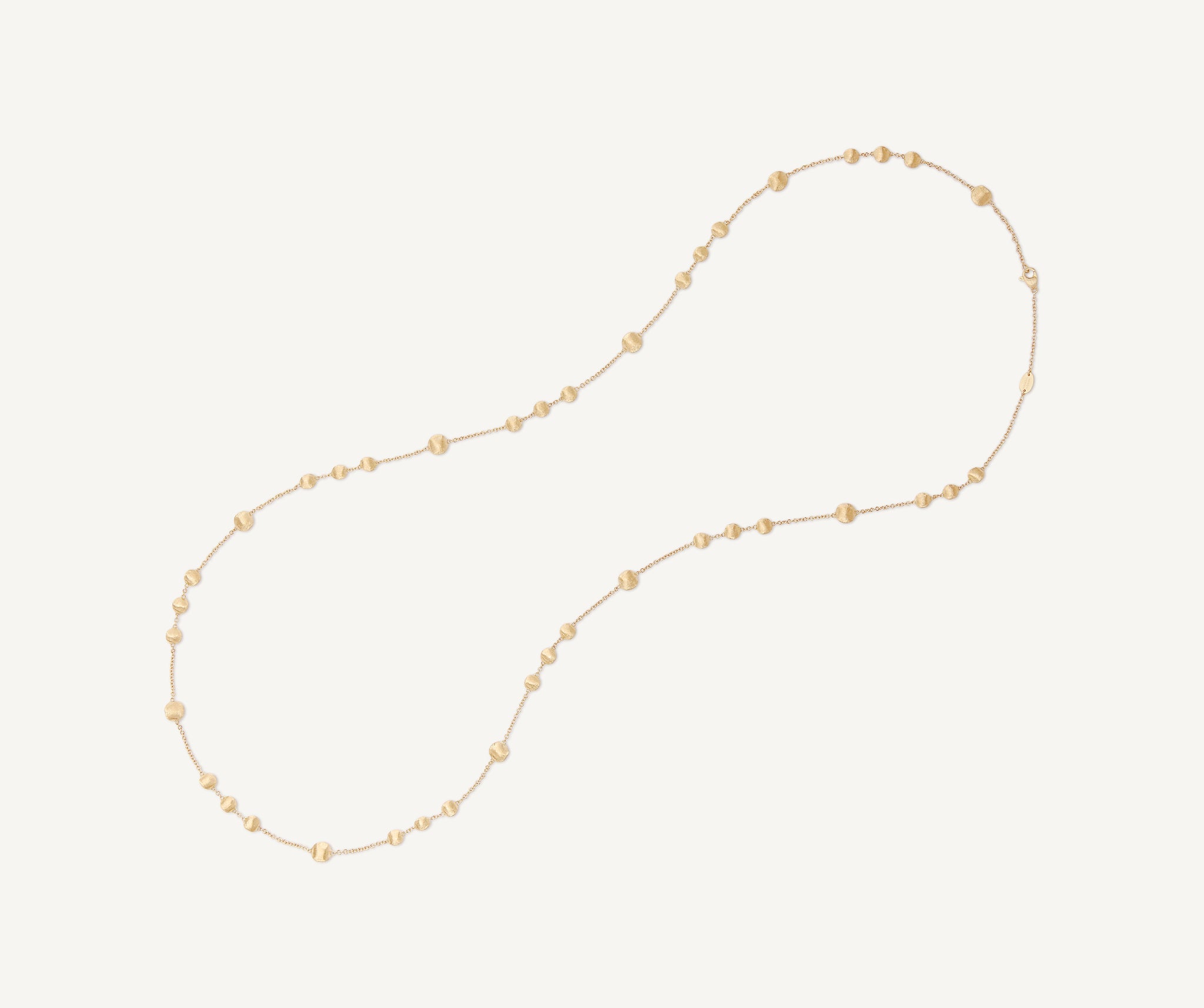 Long Collier Doré Perles Plaqué Or 18K - Cuivre Base - Neuf Avec étiquettes - Bijou Fantaisie élégant