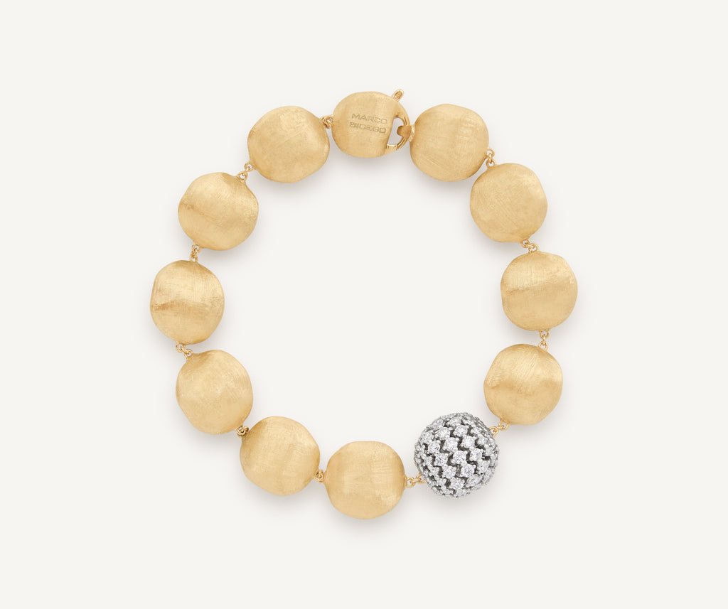 AFRICA 18K Yellow Gold Bracelet with Large Diamond Element BB2866_B2_YW_Q6