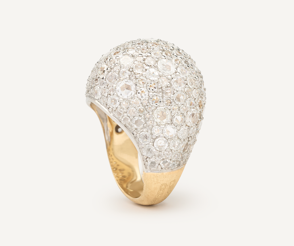 AFRICA 18K Yellow Gold Diamond Cocktail Ring