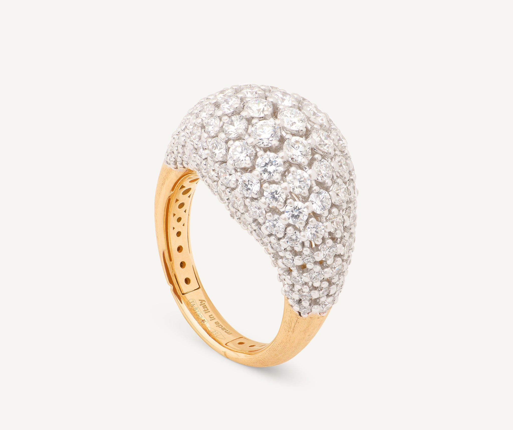 18K Yellow Gold Diamond Dome Ring – Marco Bicego