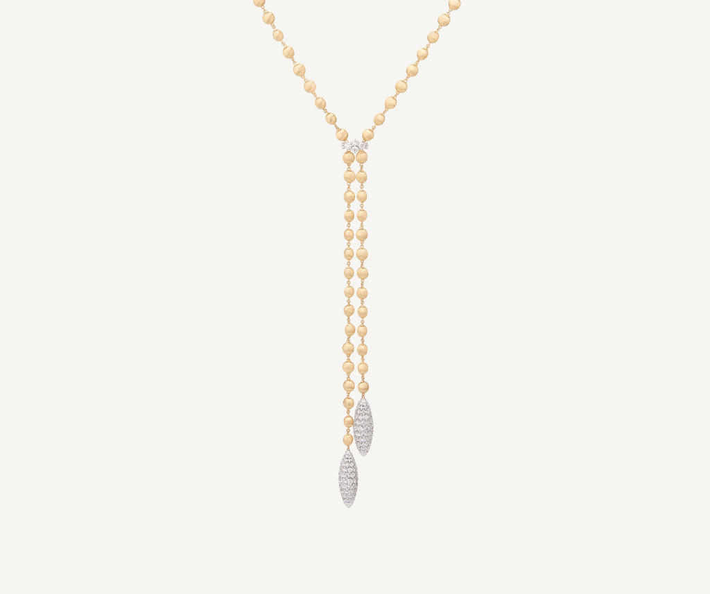 AFRICA 18K Yellow Gold Diamond Drop Necklace CB2817_B_YW_Q6