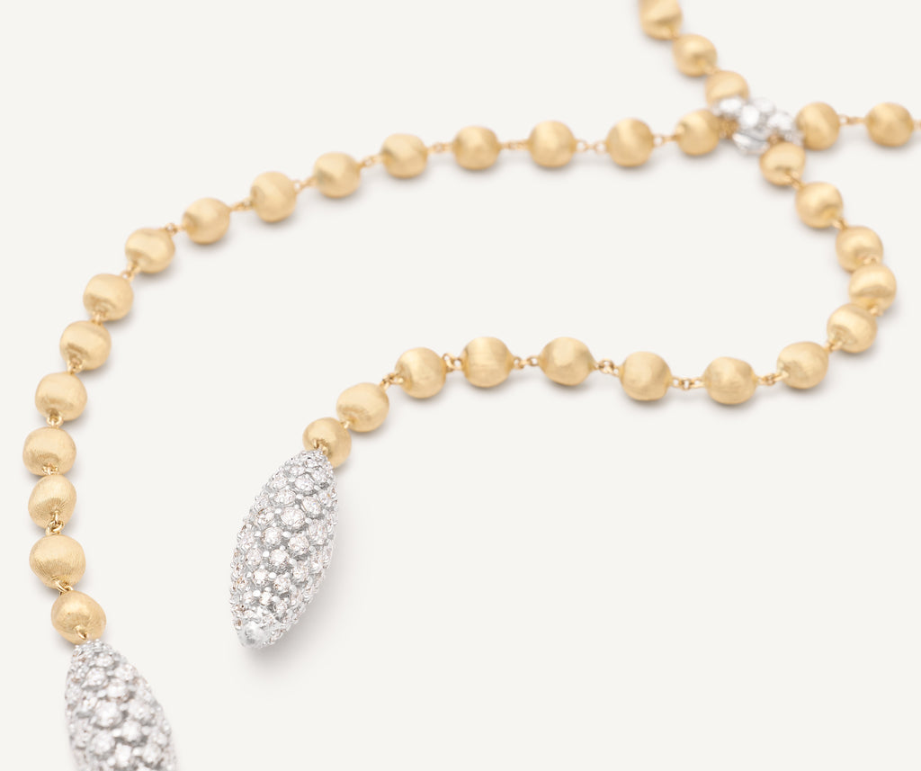 AFRICA 18K Yellow Gold Diamond Drop Necklace CB2817_B_YW_Q6