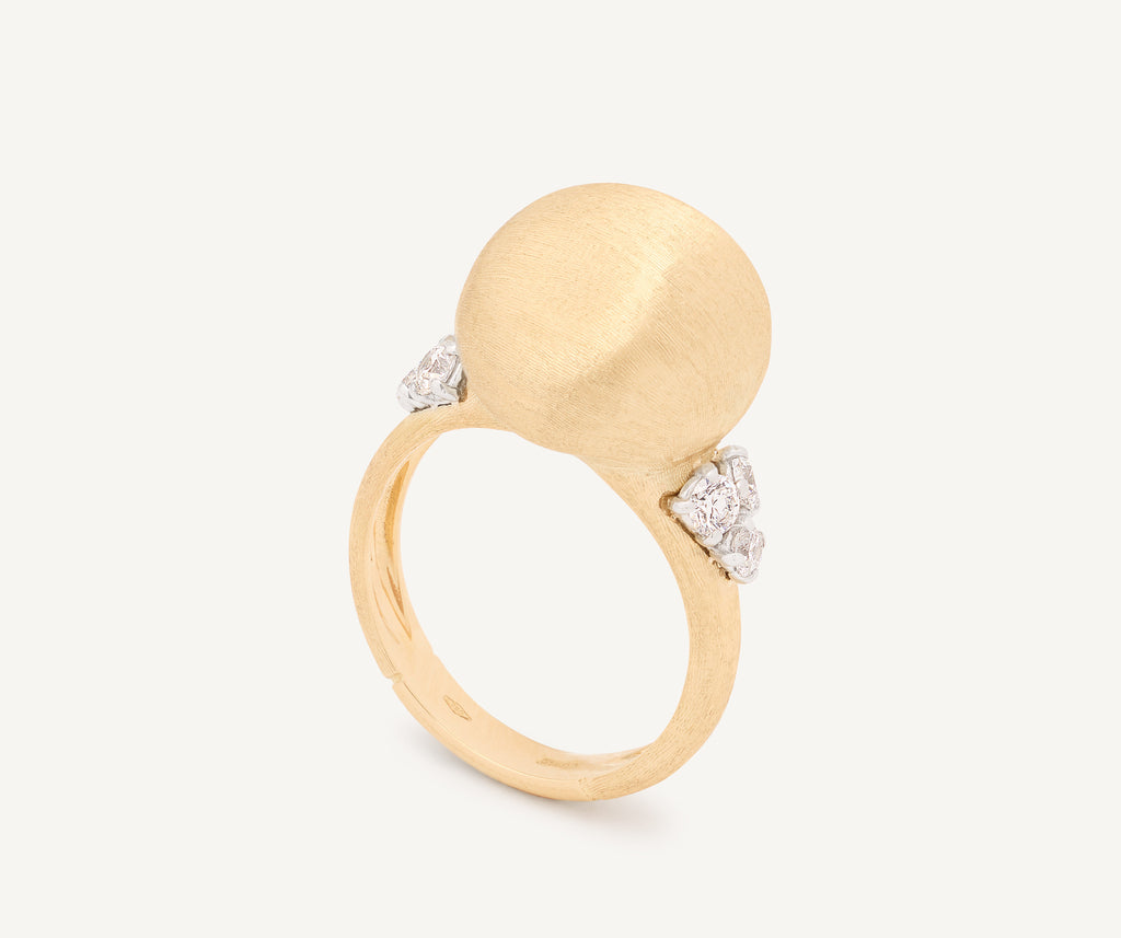 AFRICA 18K Yellow Gold & Diamond Ring