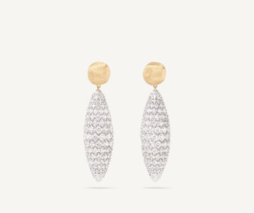 AFRICA 18K Yellow Gold Drop Earrings With Diamonds OB1876_B_YW_Q6