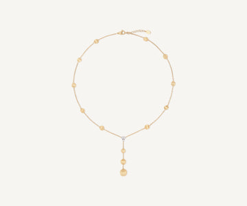 AFRICA 18K Yellow Gold Lariat Necklace With Diamonds CB2834_B_YW_Q6