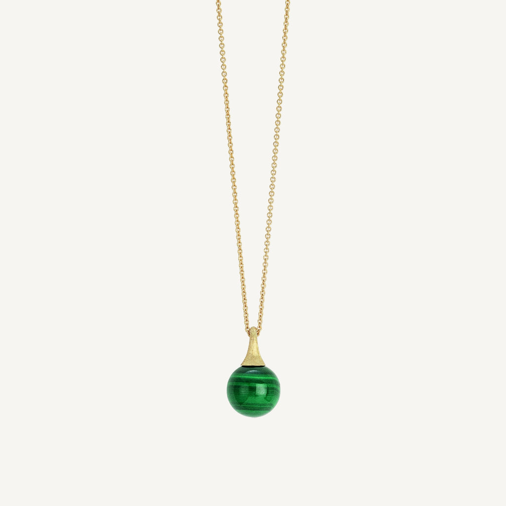 AFRICA 18K Yellow Gold Malachite Pendant Necklace CB2493_MA01_Y_02