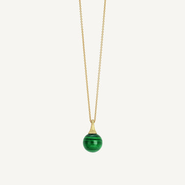 AFRICA 18K Yellow Gold Malachite Pendant Necklace CB2493_MA01_Y_02