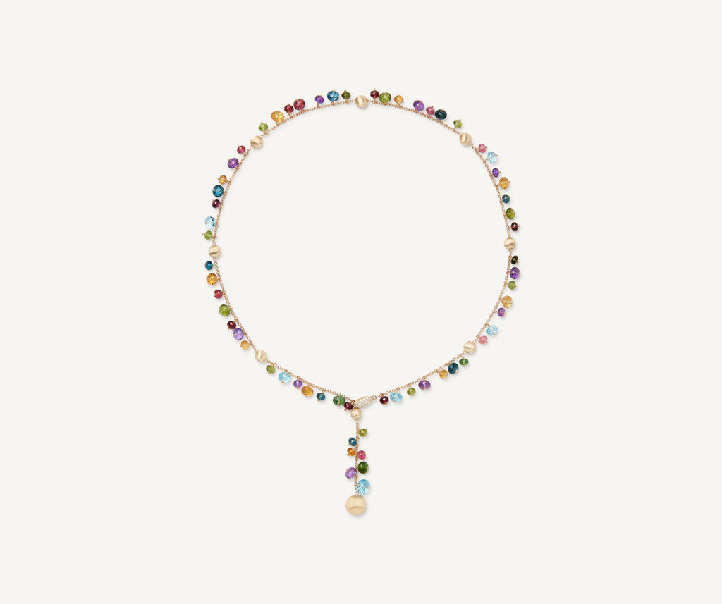 AFRICA 18K Yellow Gold Mixed Gemstone Lariat with Diamond Pavé Clasp CB2784-B_MIX02_Y_02