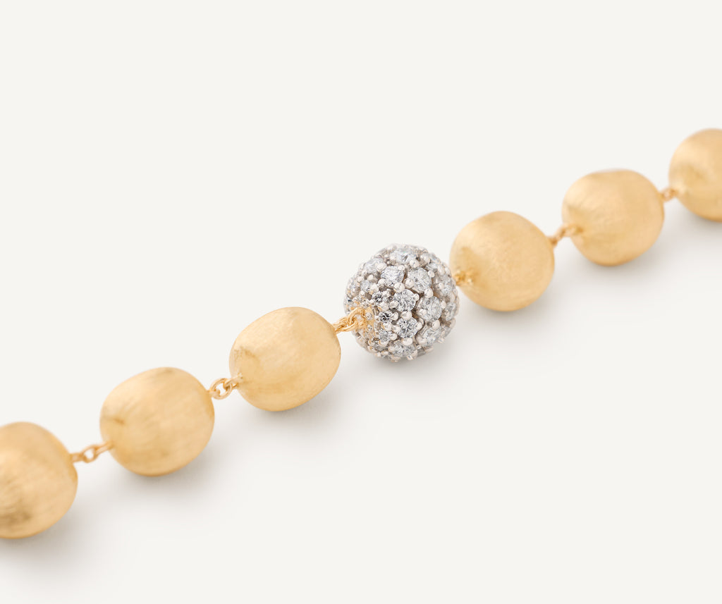 AFRICA 18K Yellow Gold Necklace with Diamond Element CB2911_B2_YW_Q6