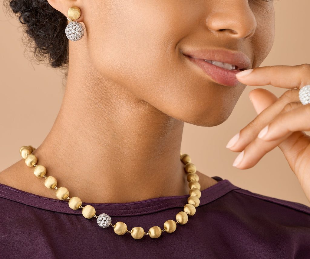 AFRICA 18K Yellow Gold Necklace with Diamond Element CB2911_B2_YW_Q6