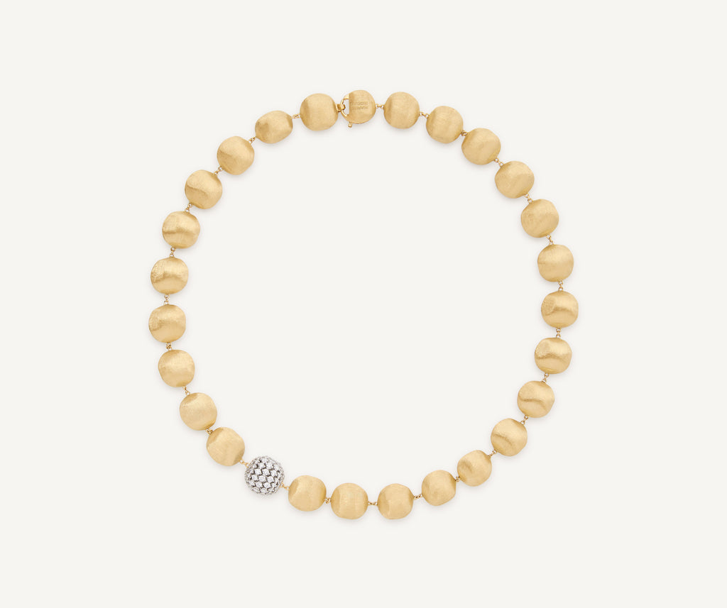 AFRICA 18K Yellow Gold Necklace with Large Diamond Element CB2866_B2_YW_Q6