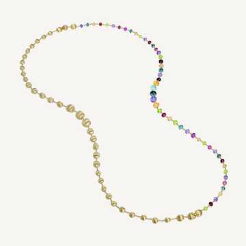 AFRICA 18K Yellow Gold Necklace With Mixed Gemstones, Long CB2357_MIX02_Y_02