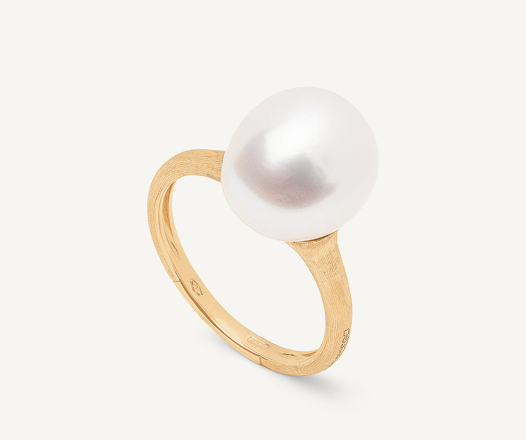 AFRICA 18K Yellow Gold Pearl Ring