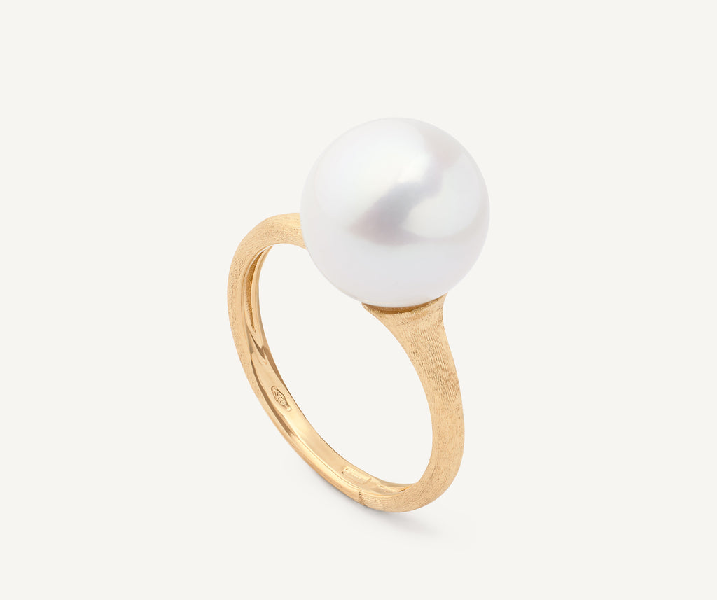 AFRICA 18K Yellow Gold Pearl Ring