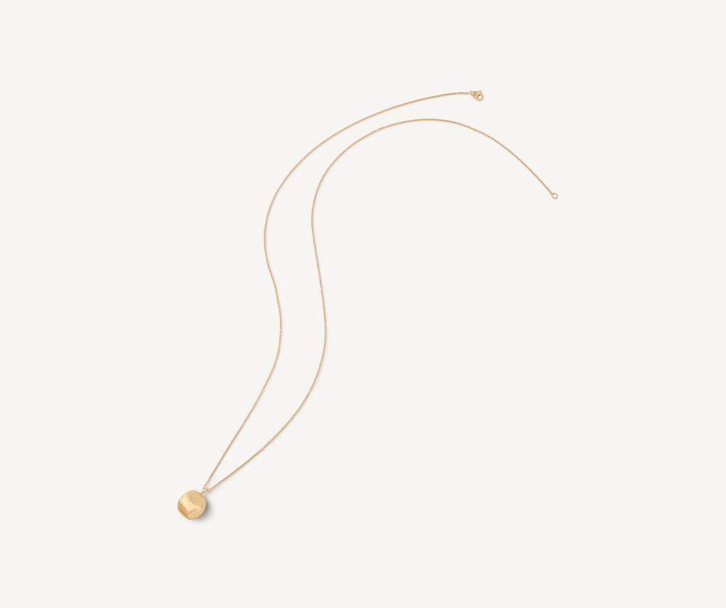 AFRICA 18K Yellow Gold Pendant Necklace With Diamond Accents, Long CB1480_B_Y_02