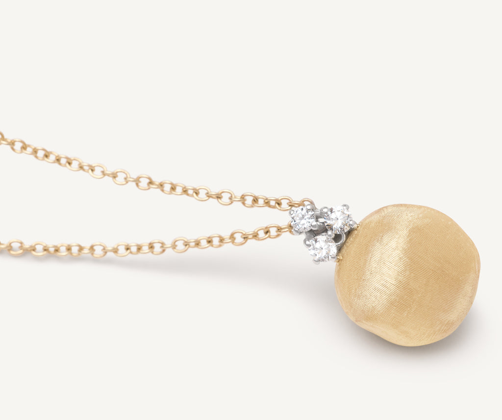 AFRICA 18K Yellow Gold Pendant Necklace With Diamonds CB2829_B_YW_Q6