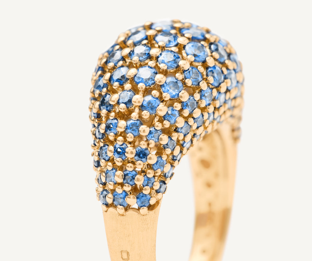 AFRICA 18K Yellow Gold Ring with Light Blue Sapphire Pavé AB659_ZBL01_Y_02