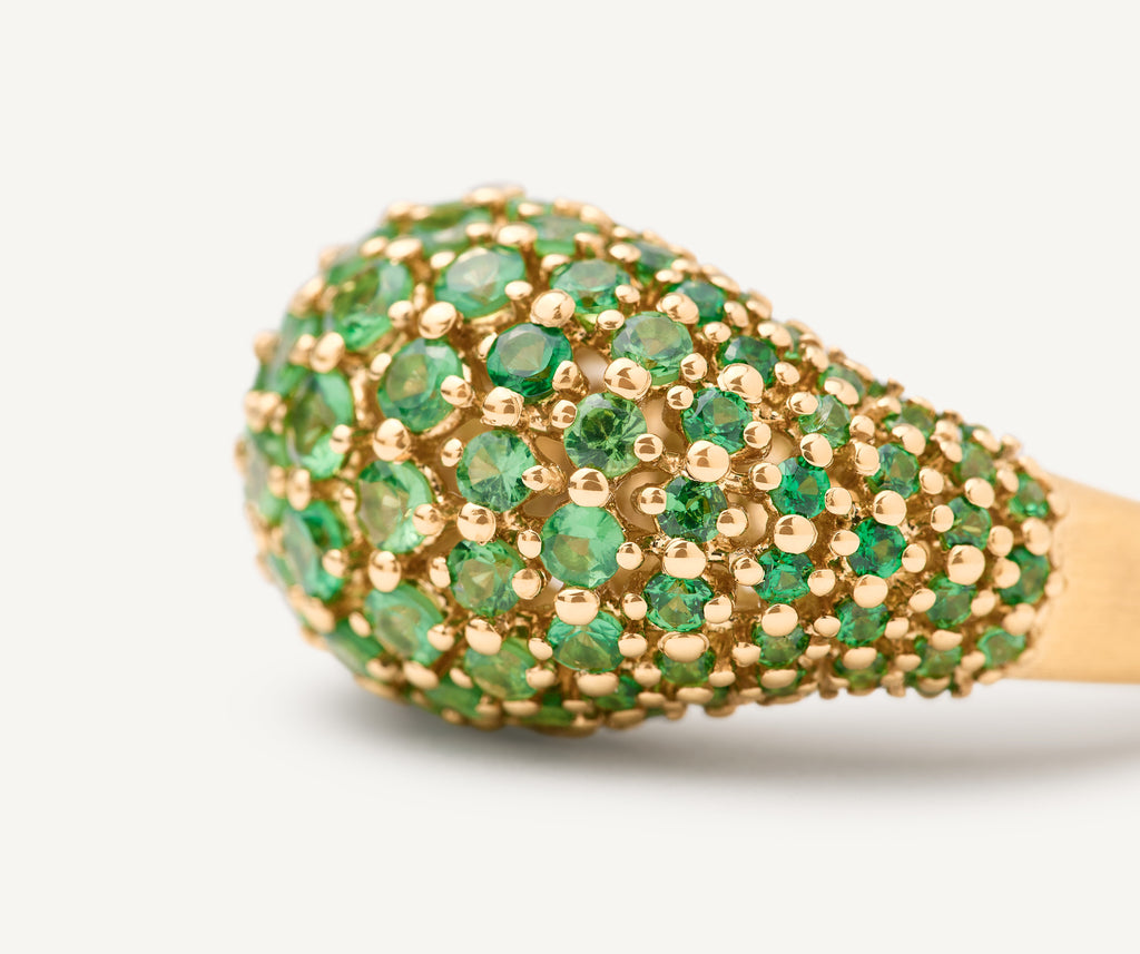 AFRICA 18K Yellow Gold Ring with Tsavorite Pavé AB659_TS01_Y_02