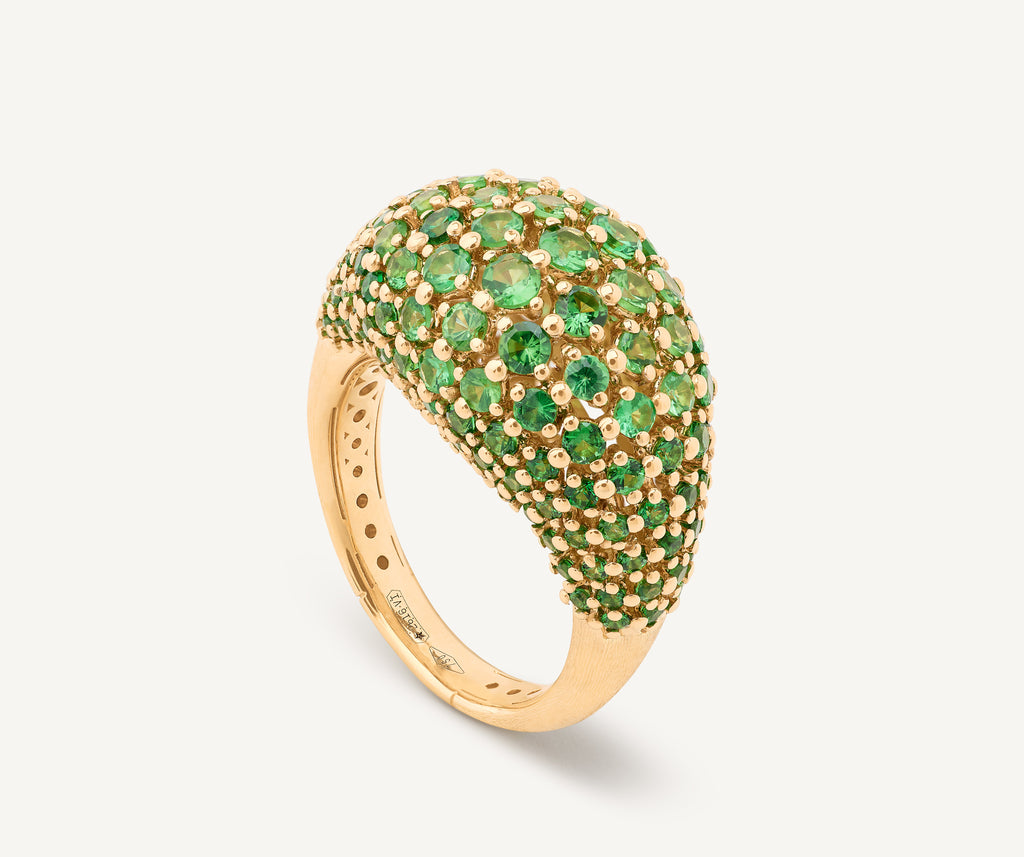 AFRICA 18K Yellow Gold Ring with Tsavorite Pavé AB659_TS01_Y_02