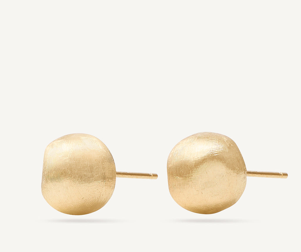 AFRICA 18K Yellow Gold Round Studs, Small OB1015__Y_02