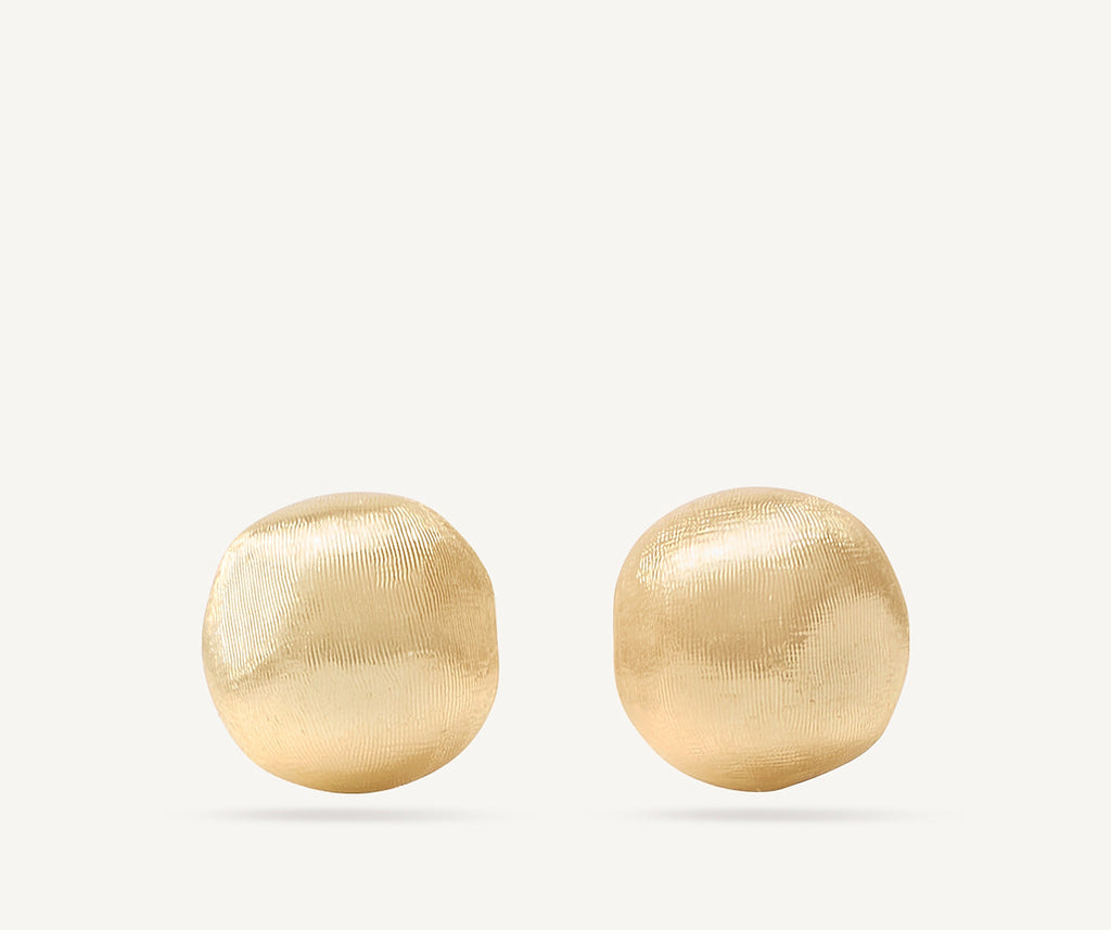 AFRICA 18K Yellow Gold Round Studs, Small OB1015__Y_02