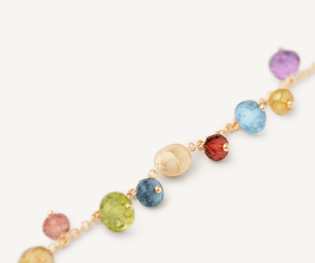 AFRICA 18K Yellow Gold Single-Strand Mixed Gemstone Bracelet BB2781_MIX02_Y_02