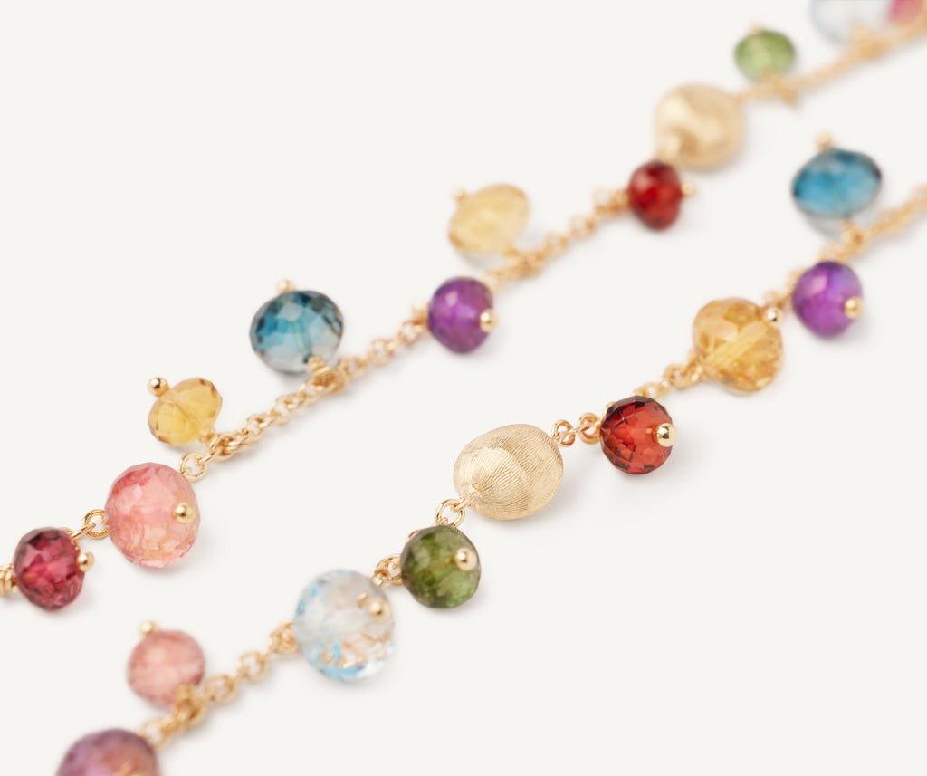AFRICA 18K Yellow Gold Single-Strand Mixed Gemstone Necklace CB2781_MIX02_Y_02