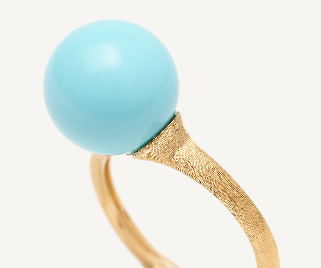 AFRICA 18K Yellow Gold Turquoise Ring