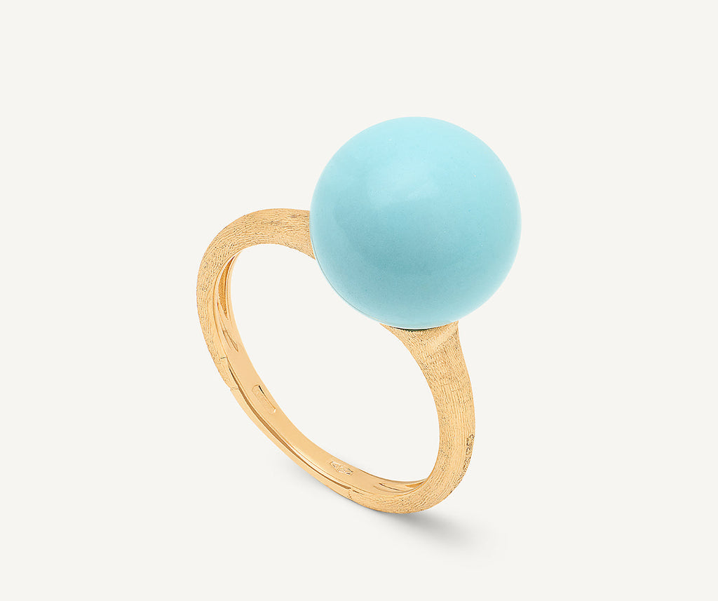 AFRICA 18K Yellow Gold Turquoise Ring