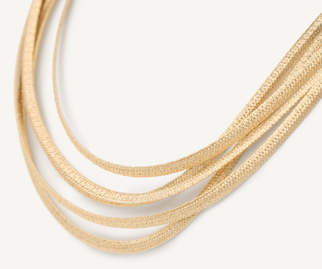 CAIRO 18K Yellow Gold 5-Strand Woven Necklace CG702__Y_01