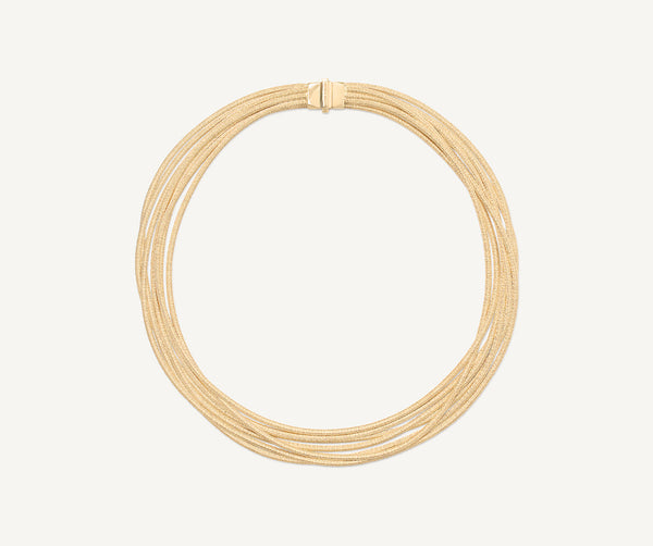 【美品】CAREERING-PRACEBO 701 GOLD 18K Yellow Gold 7-Strand Woven Necklace – Marco Bicego