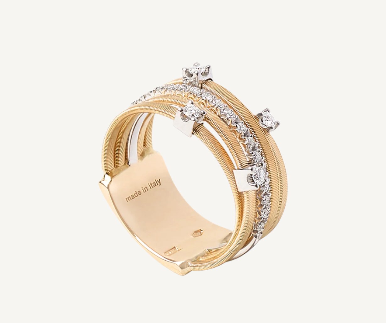 kurumi様限定マルコビチェゴ MARCO BICEGO 18金リング 18K Yellow Gold 5-Strand Ring with Diamonds – Marco Bicego