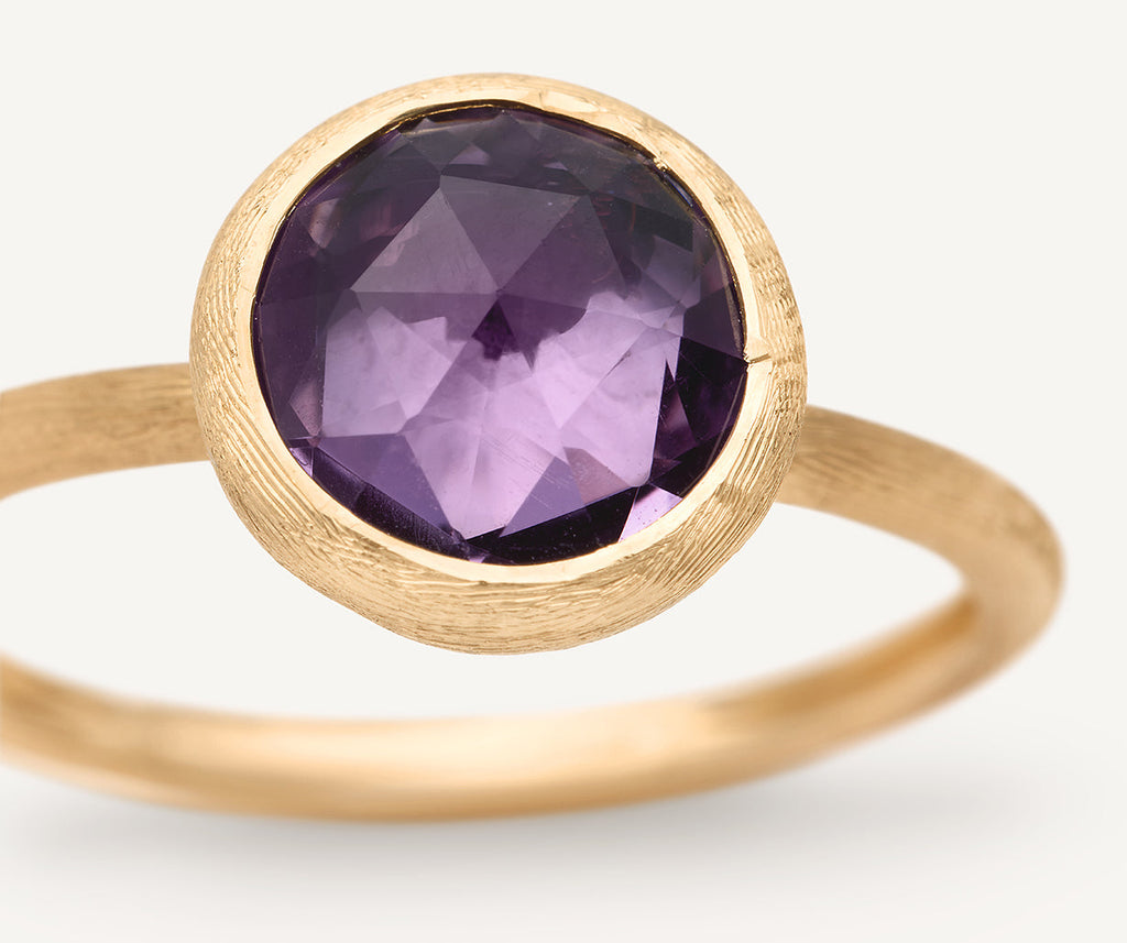 JAIPUR COLOR 18K Yellow Gold Amethyst Stackable Ring