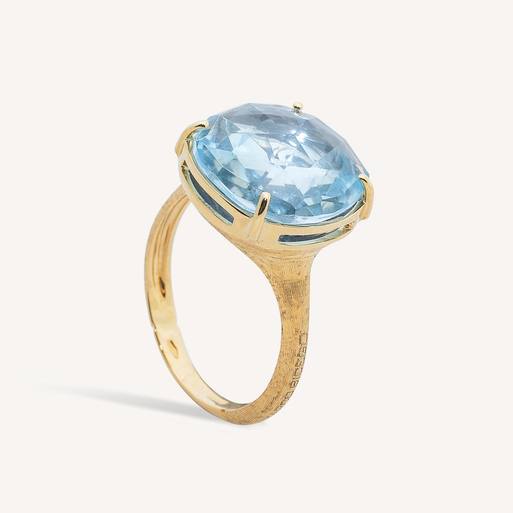 JAIPUR COLOR 18K Yellow Gold and Blue Topaz Cocktail Ring
